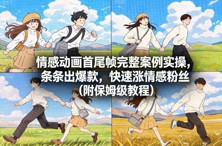 情感动画首尾帧完整案例实操，条条出爆款，快速涨情感粉丝（附保姆级教程）-悟空知识星球