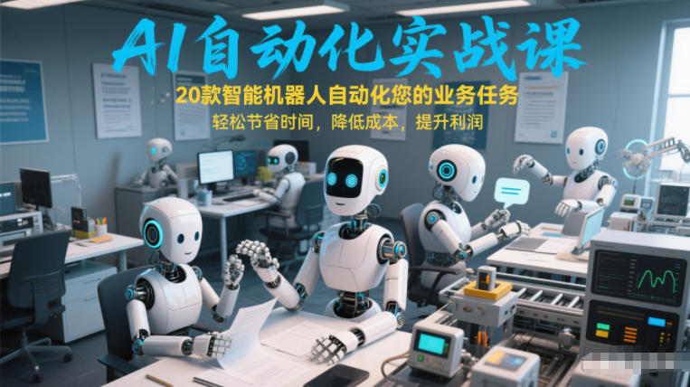 AI自动化实战课：20款智能机器人自动化您的业务任务，轻松节省时间，降低成本，提升利润-悟空知识星球