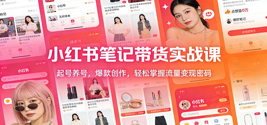 小红书笔记带货实战课：起号养号，爆款创作，轻松掌握流量变现密码-悟空知识星球