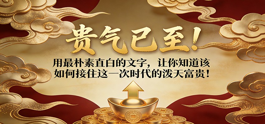 付费文章：贵气已至！用最朴素直白的文字，让你知道该如何接住这一次时代的泼天富贵！-悟空知识星球