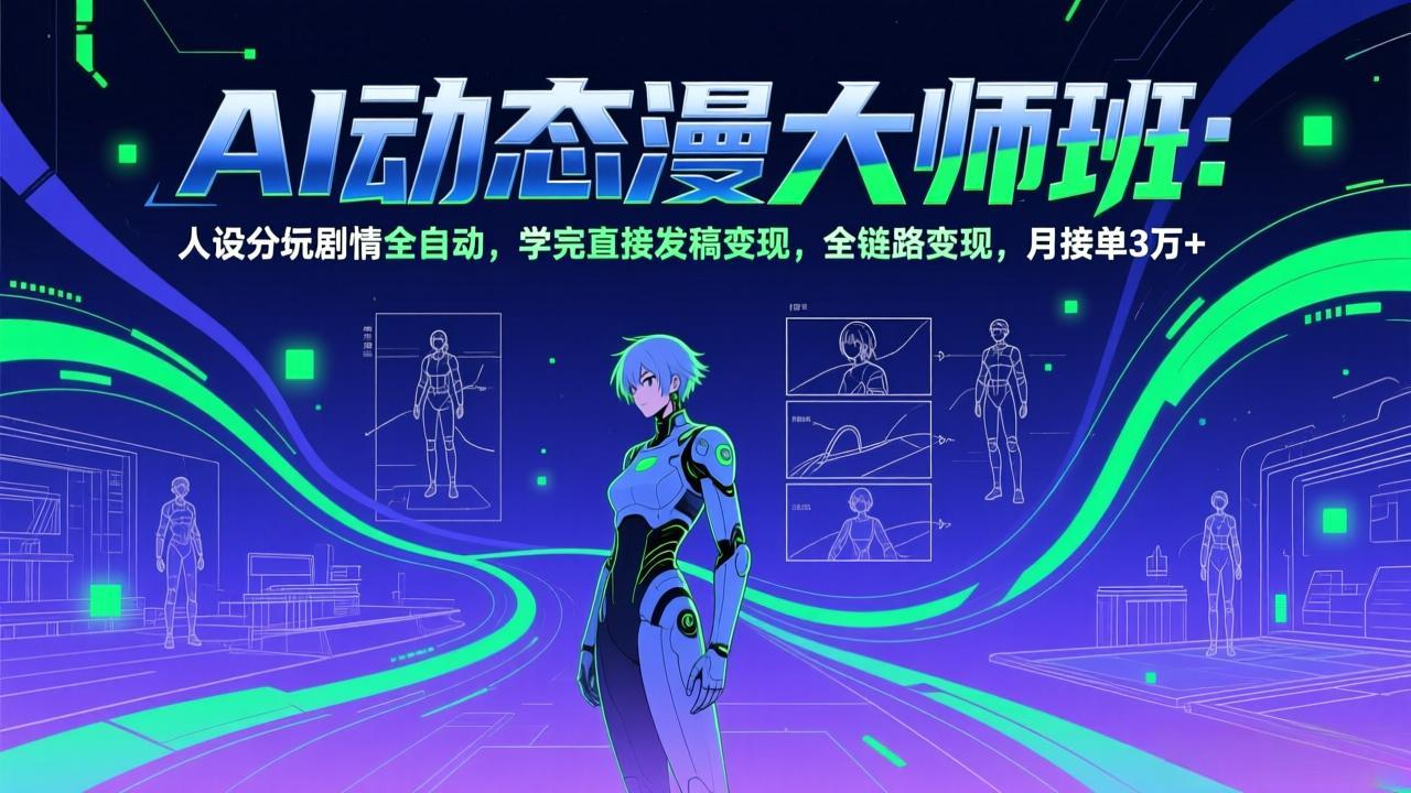 （17402期）AI动态漫剧大师班：人设分镜剧情全自动，学完直接发稿变现，全链路变现，月接单3万+-悟空知识星球