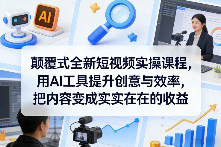 颠覆式全新短视频实操课程，用AI工具提升创意与效率，把内容变成实实在在的收益-悟空知识星球