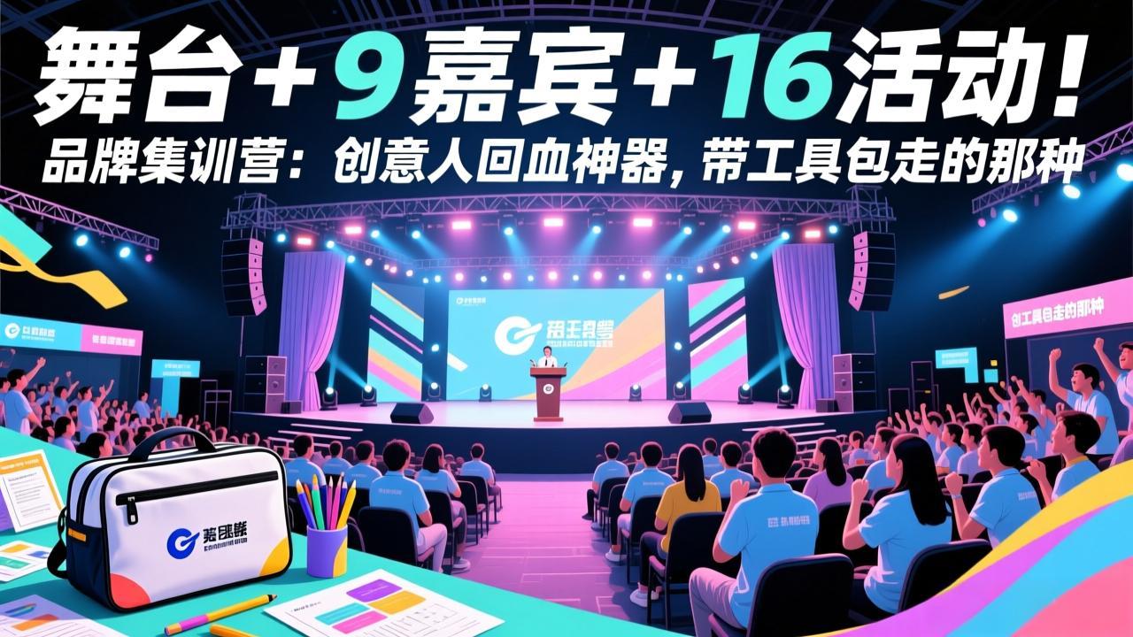 （17413期）舞台 + 9 嘉宾 + 16 活动！品牌集训营：创意人回血神器，带工具包走的那种-悟空知识星球