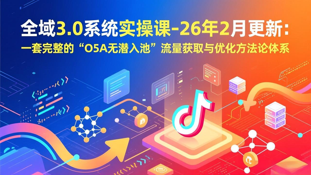 （17364期）全域3.0系统实操课-26年2月更新：一套完整的“O5A无潜入池”流量获取与优化方法论体系-悟空知识星球