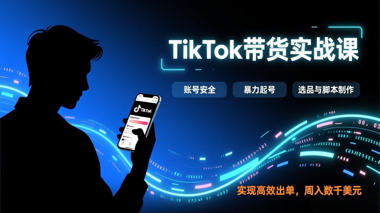（17278期）TikTok带货实战课，涵盖账号安全、暴力起号、选品与脚本制作，实现高效出单，周入数千美元-悟空知识星球