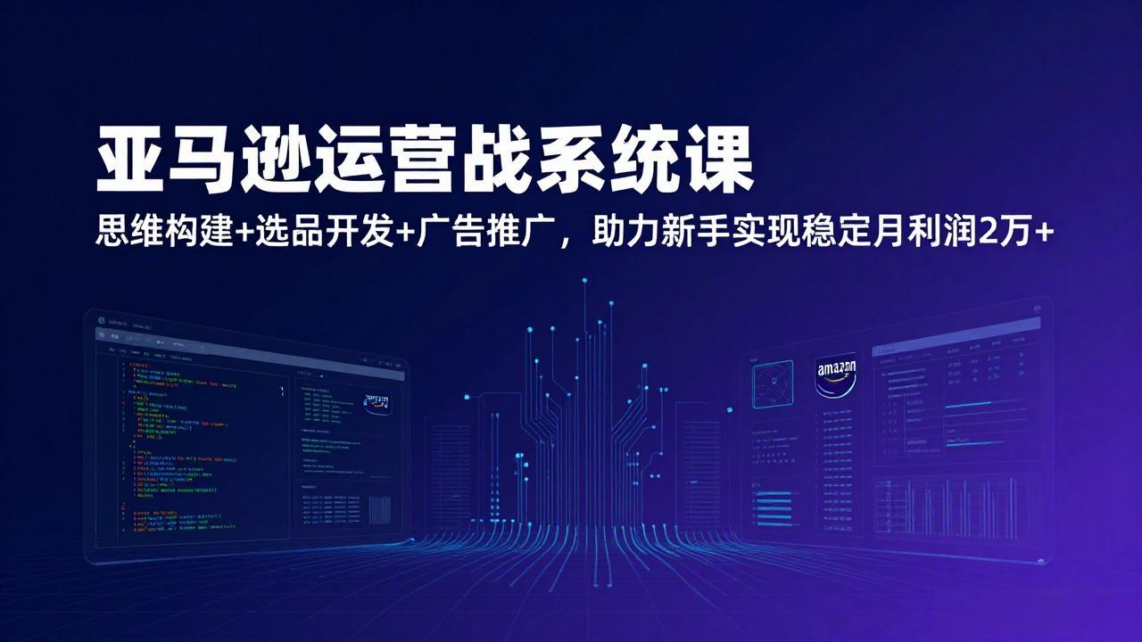 （17311期）亚马逊运营实战系统课，思维构建+选品开发+广告推广，助力新手实现稳定月利润2万+（更新）-悟空知识星球