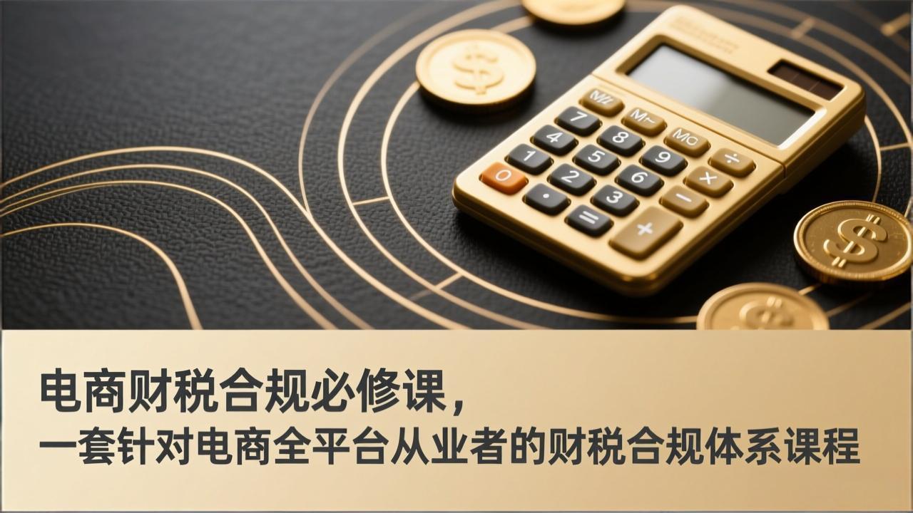 （17359期）电商财税合规必修课，是一套针对电商全平台从业者的财税合规体系课程-悟空知识星球