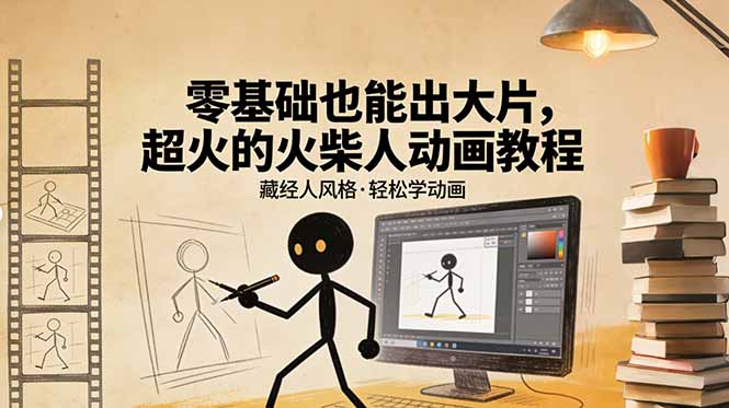 （17464期）零基础也能出大片，超火的火柴人动画教程（藏经人风格）-悟空知识星球