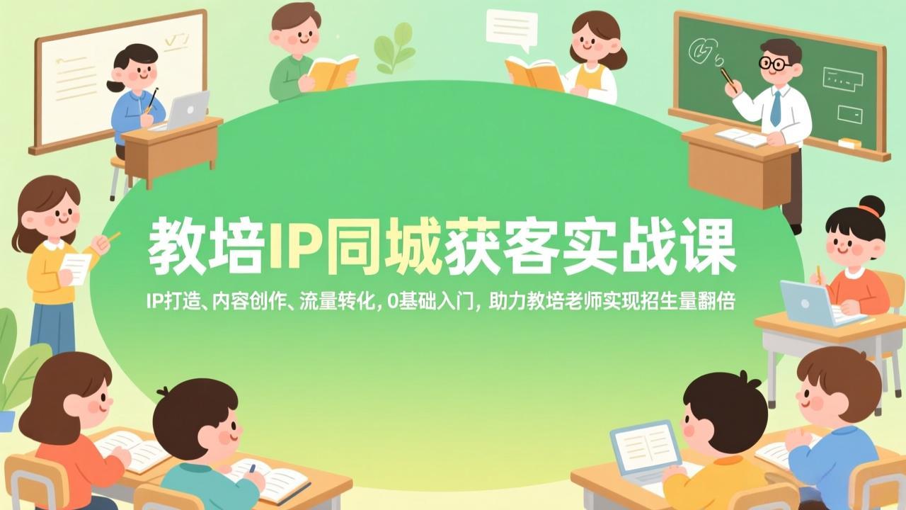 （17341期）教培IP同城获客实战课，IP打造、内容创作、流量转化，0基础入门，助力教培老师实现招生量翻倍-悟空知识星球
