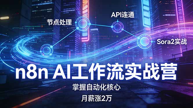 （17458期）n8n AI工作流实战营，节点处理+API连通+Sora2实战，掌握自动化核心月薪涨2万-悟空知识星球