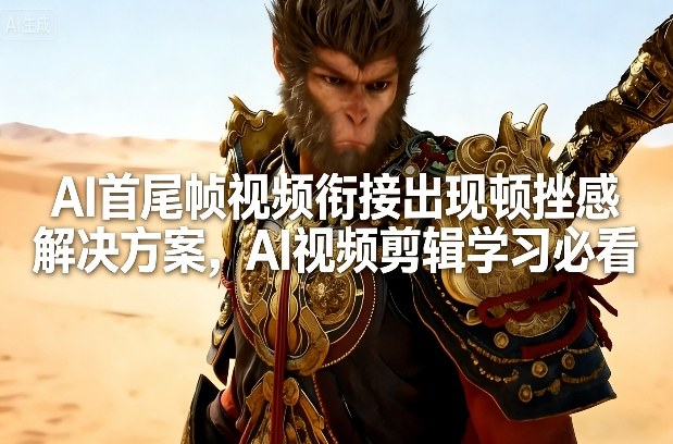 AI首尾帧视频衔接出现顿挫感解决方案，AI视频剪辑学习必看-悟空知识星球