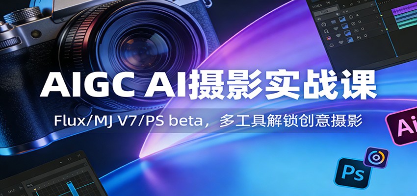 AIGC AI摄影实战课：Flux/MJ V7/PS beta，多工具解锁创意摄影-悟空知识星球