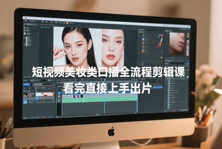 短视频美妆类口播全流程剪辑课，看完直接上手出片-悟空知识星球