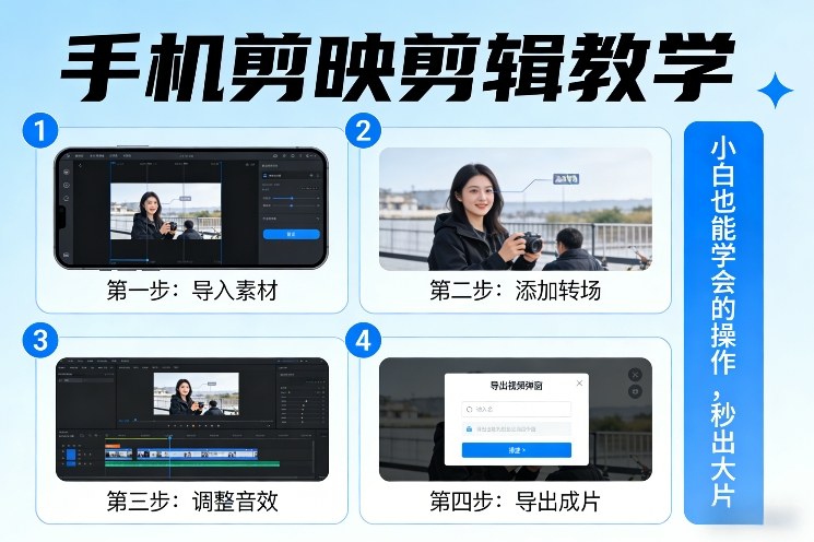 手机剪映剪辑教学，小白也能学会的操作，秒出大片-悟空知识星球