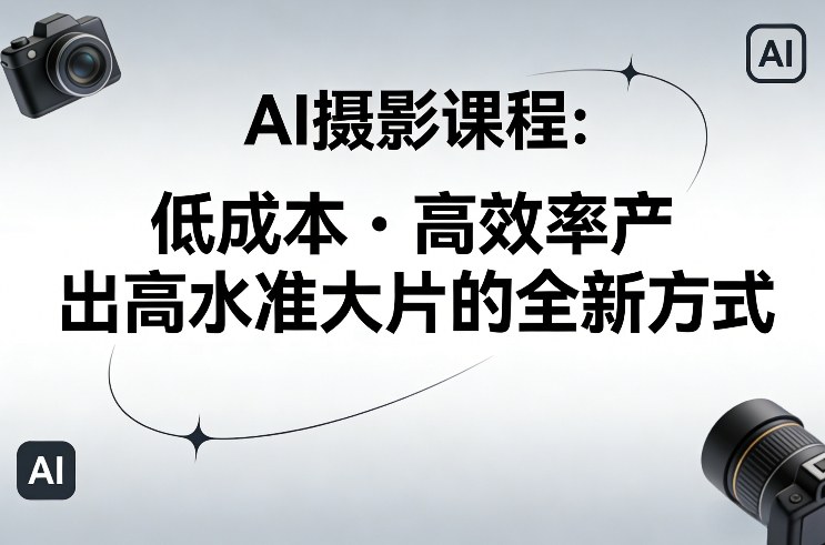 AI摄影课程，低成本高效率产出高水准大片的全新方式-悟空知识星球