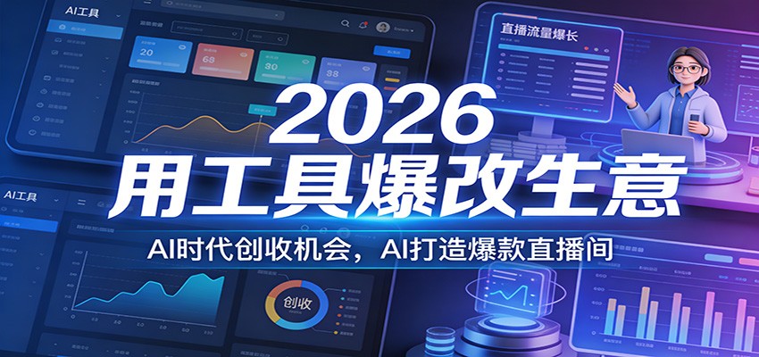 2026用工具爆改生意，AI时代创收机会，AI打造爆款直播间-悟空知识星球