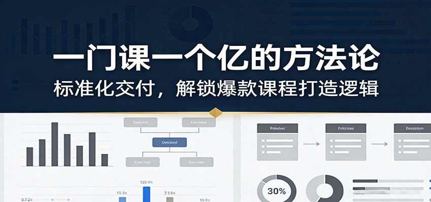 一门课一个亿的方法论:标准化交付,解锁爆款课程打造逻辑-悟空知识星球