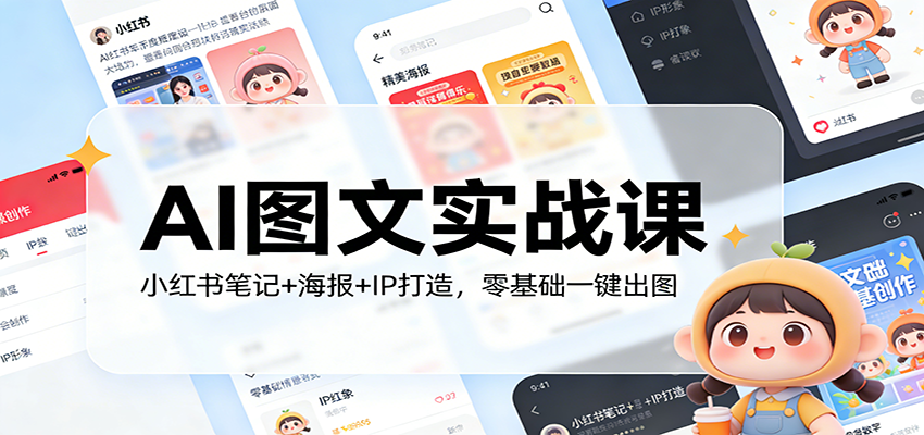 AI图文实战课：小红书笔记+海报+IP打造，零基础一键出图-悟空知识星球