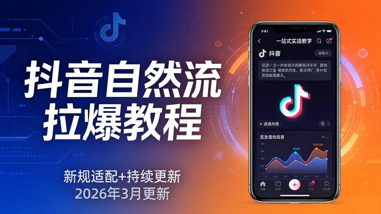 （17785期）抖音自然流拉爆教程：新规适配+持续更新，话术+投放+起号一站式实战教学（更新26年3月）-悟空知识星球