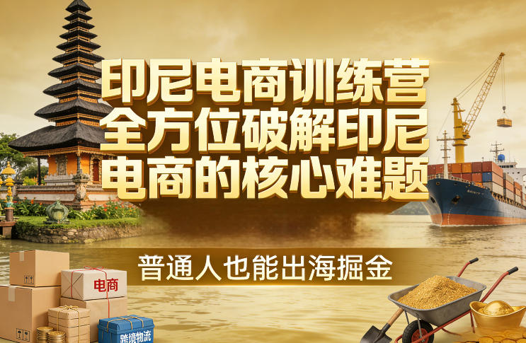 印尼电商训练营，全方位破解印尼电商的核心难题，普通人也能出海掘金-悟空知识星球