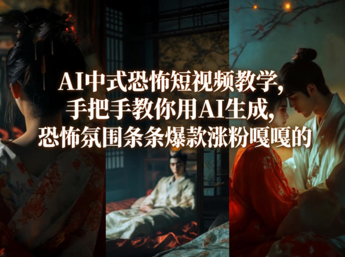 AI中式恐怖短视频教学，手把手教你用AI生成，恐怖氛围条条爆款涨粉嘎嘎的-悟空知识星球