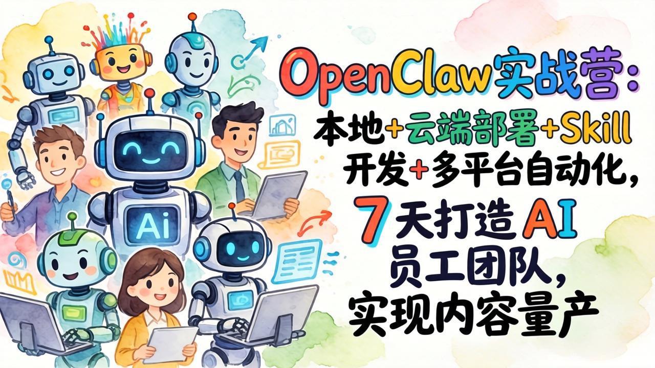 （17673期）OpenClaw实战营-更新：本地+云端部署+Skill开发+多平台自动化，7天打造AI员工团队+实现内容量产-悟空知识星球
