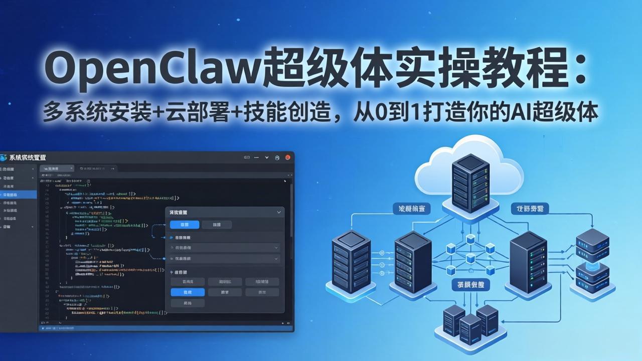 (17603期)OpenClaw-小龙虾 超级体实操教程:多系统安装+云部署+技能创造,从0到1打造你的AI超级体-悟空知识星球