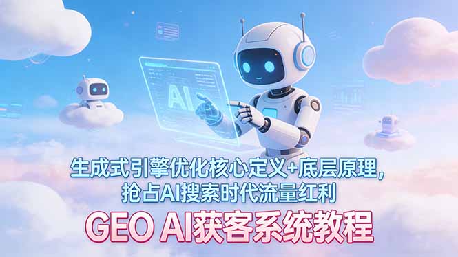 （17604期）GEO AI获客系统教程：生成式引擎优化核心定义+底层原理，抢占AI搜索时代流量红利-悟空知识星球