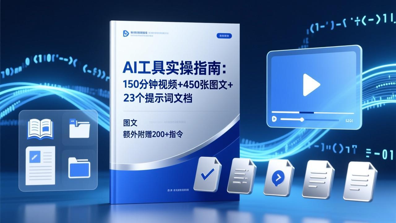 （17504期）AI工具实操指南：150分钟视频+450张图文+23个提示词文档，额外附赠200+指令-悟空知识星球