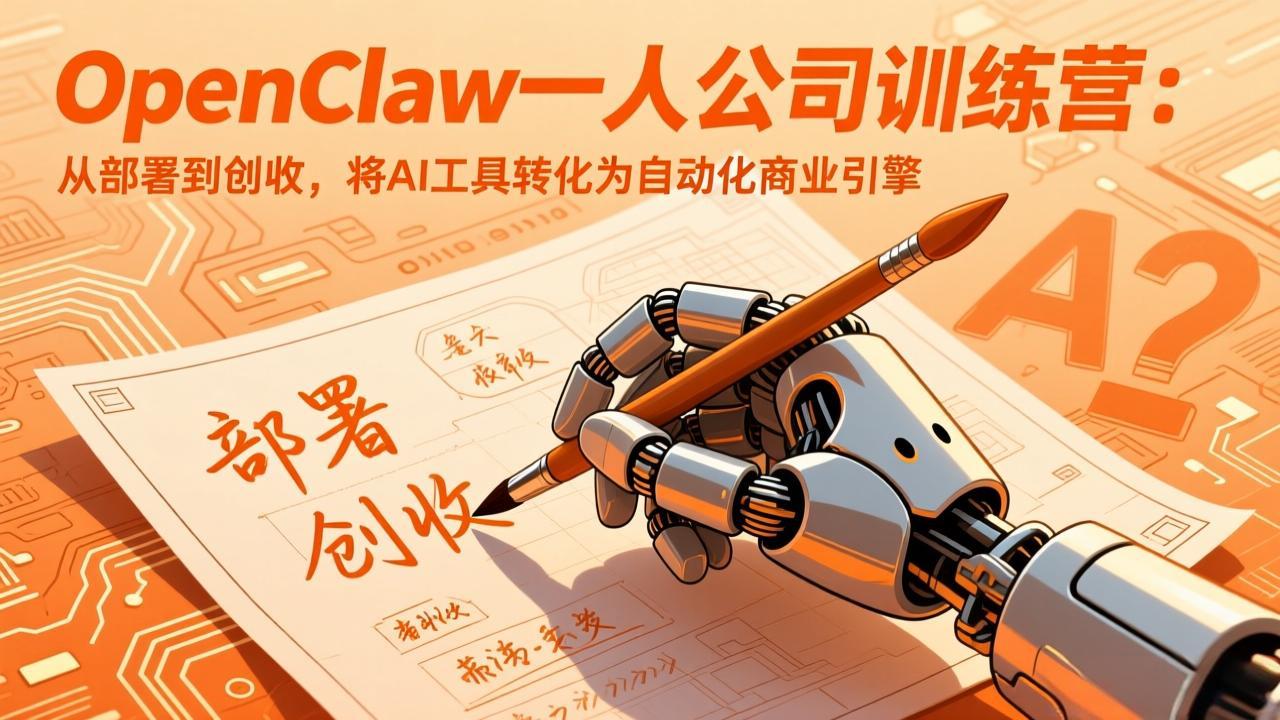 (17540期)OpenClaw一人公司训练营:从部署到创收,将AI工具转化为自动化商业引擎-悟空知识星球