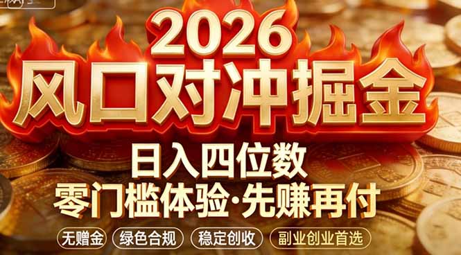 (17631期)2026美金对冲套利,无赠金对冲策略保驾护航,低门槛易上手实操。单人单日收益2000+-悟空知识星球