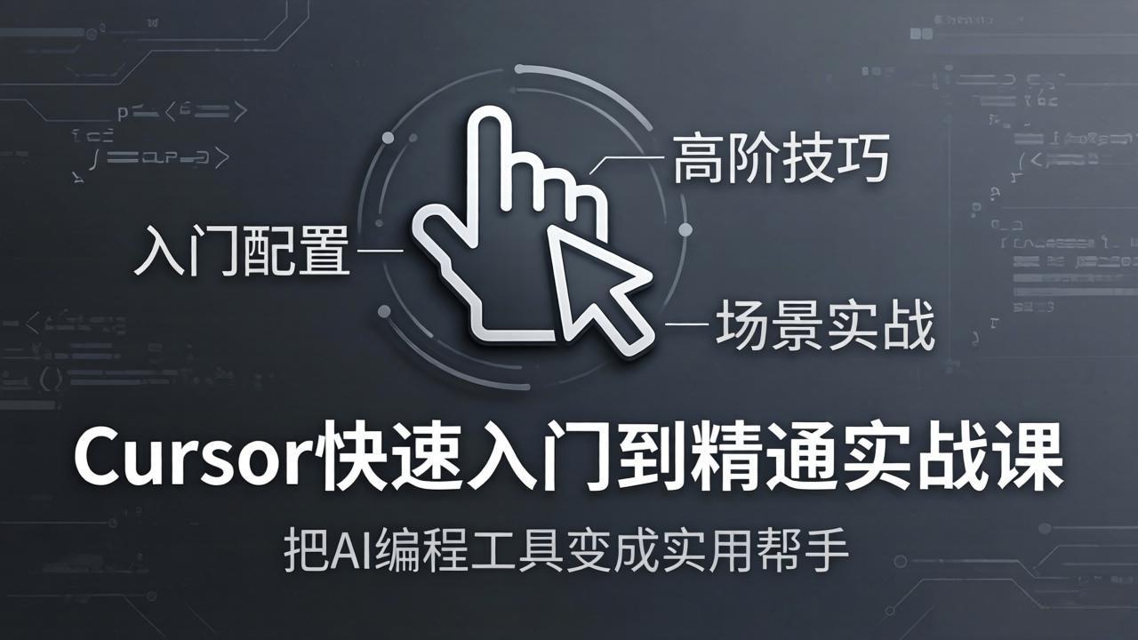 （17794期）Cursor快速入门到精通实战课：入门配置+高阶技巧+场景实战，把AI编程工具变成实用帮手-悟空知识星球