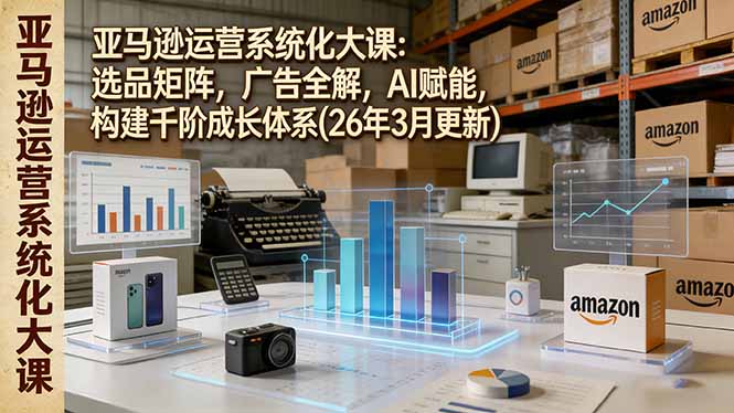 (17622期)亚马逊运营系统化大课:选品矩阵,广告全解,AI赋能,构建千阶成长体系(26年3月更新)-悟空知识星球