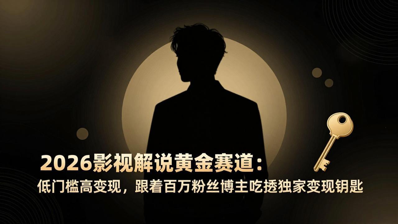 (17721期)2026影视解说黄金赛道:低门槛高变现,跟着百万粉丝博主吃透独家变现钥匙-悟空知识星球