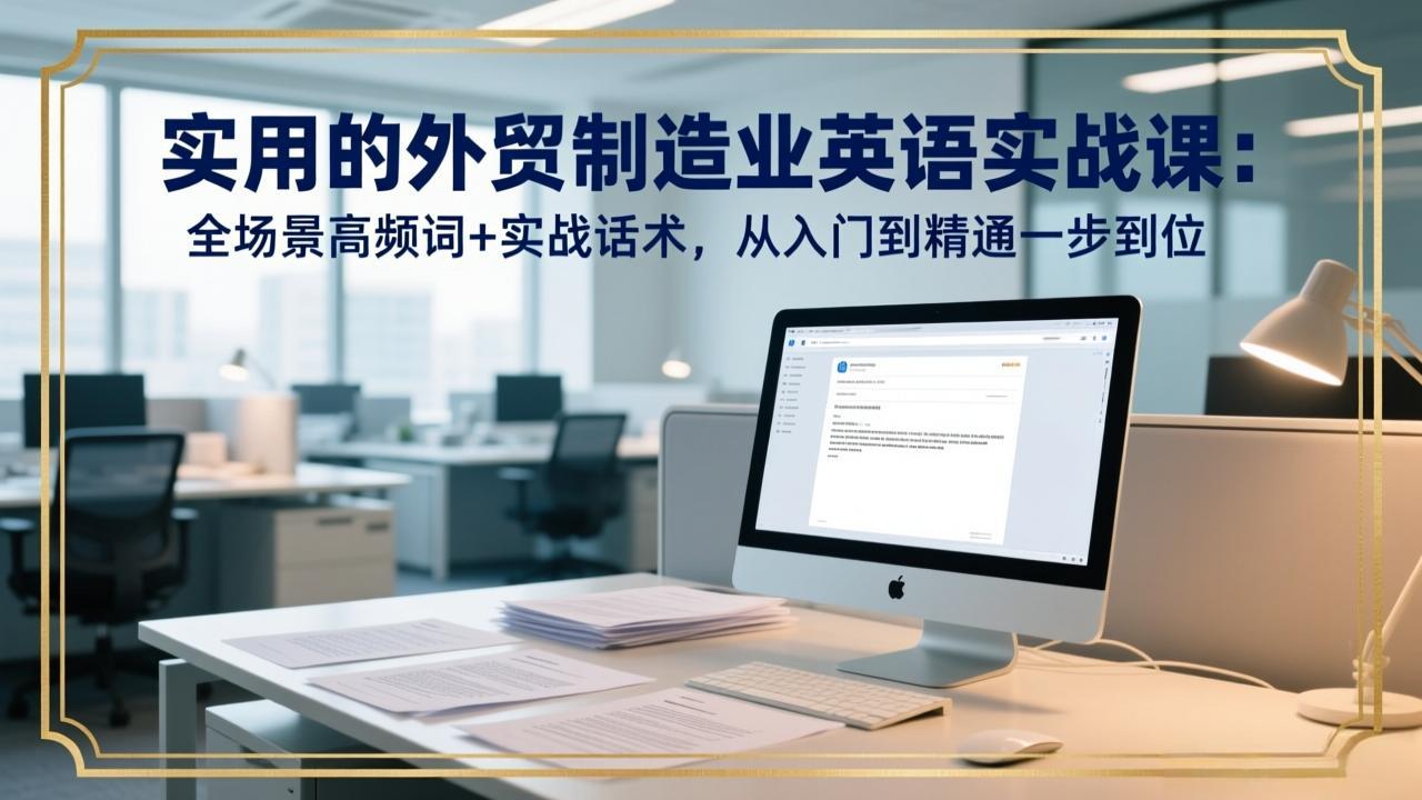 （17532期）实用的外贸制造业英语实战课：全场景高频词+实战话术，从入门到精通一步到位-悟空知识星球