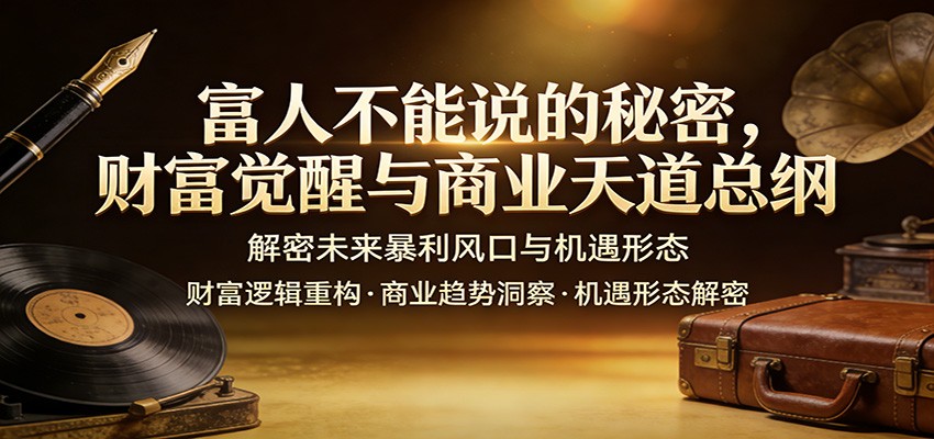 富人不能说的秘密，财富觉醒与商业天道总纲，解密未来暴利风口与机遇形态-悟空知识星球