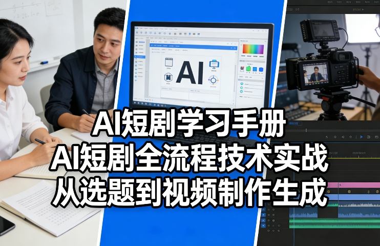 AI短剧学习手册,AI短剧全流程技术实战,从选题到视频制作生成-悟空知识星球
