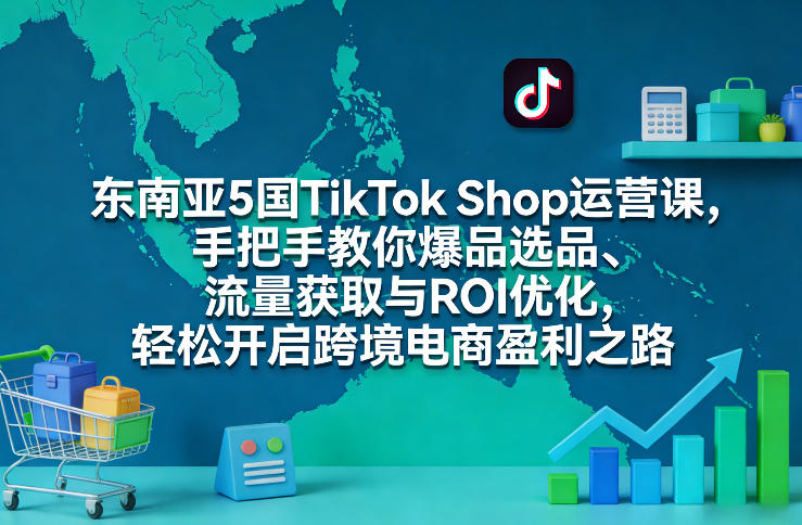 东南亚5国TikTok Shop运营课，手把手教你爆品选品、流量获取与ROI优化，轻松开启跨境电商盈利之路-悟空知识星球
