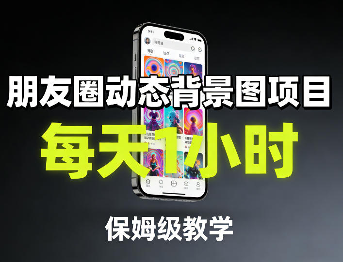 朋友圈动态背景图项目，每天1小时，保姆级教学-悟空知识星球