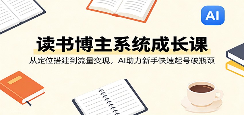 读书博主系统成长课：从定位搭建到流量变现，AI助力新手快速起号破瓶颈-悟空知识星球