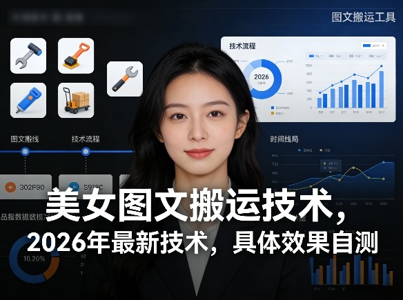 美女图文搬运技术，2026年最新技术，具体效果自测-悟空知识星球