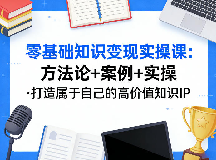 零基础知识变现实操课,方法论+案例+实操,打造属于自己的高价值知识IP-悟空知识星球