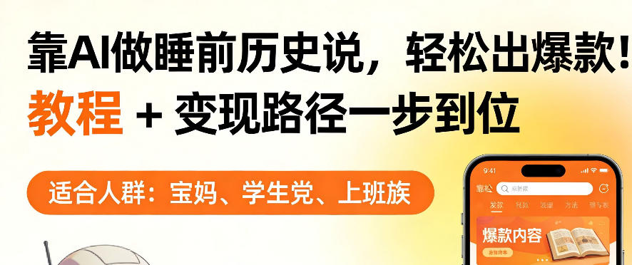 靠AI做睡前历史解说，轻松出爆款！教程+变现路径一步到位，单个视频收益1K+【揭秘】-悟空知识星球