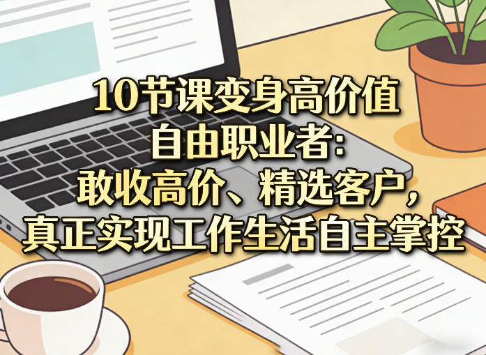 10节课变身高价值自由职业者：敢收高价、精选客户，真正实现工作生活自主掌控-悟空知识星球
