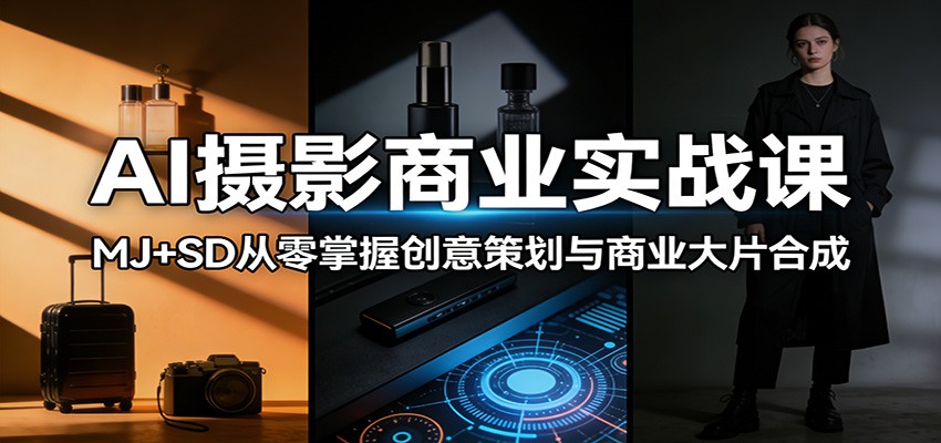 AI摄影商业实战课:MJ+SD从零掌握创意策划与商业大片合成-悟空知识星球