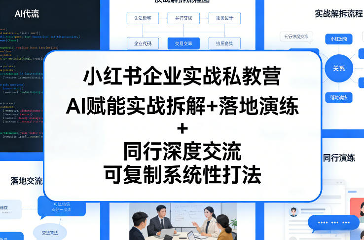 小红书企业实战私教营，AI赋能实战拆解+落地演练+同行深度交流，可复制系统性打法-悟空知识星球