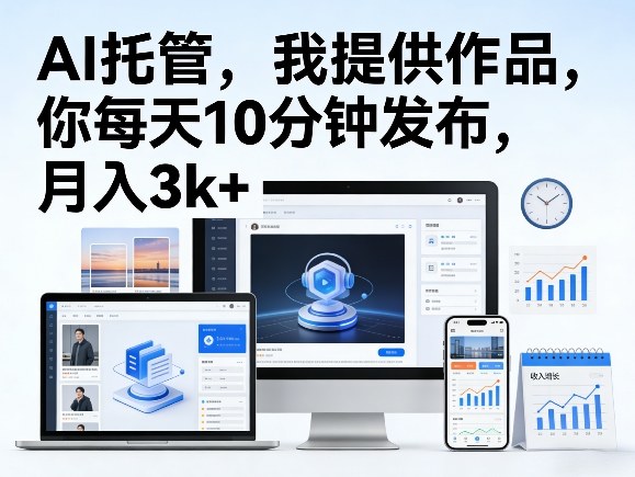 公众号AI托管，我提供作品，你每天10分钟发布，月入3k+【揭秘】-悟空知识星球