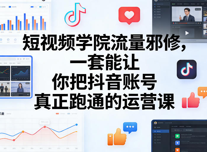 短视频学院流量邪修,一套能让你把抖音账号真正跑通的运营课-悟空知识星球