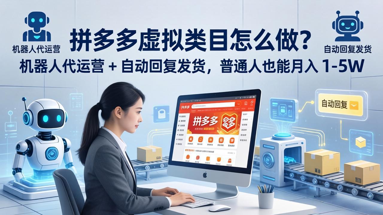 （18111期）拼多多虚拟类目怎么做？机器人代运营 + 自动回复发货，普通人也能月入 1-5W-悟空知识星球