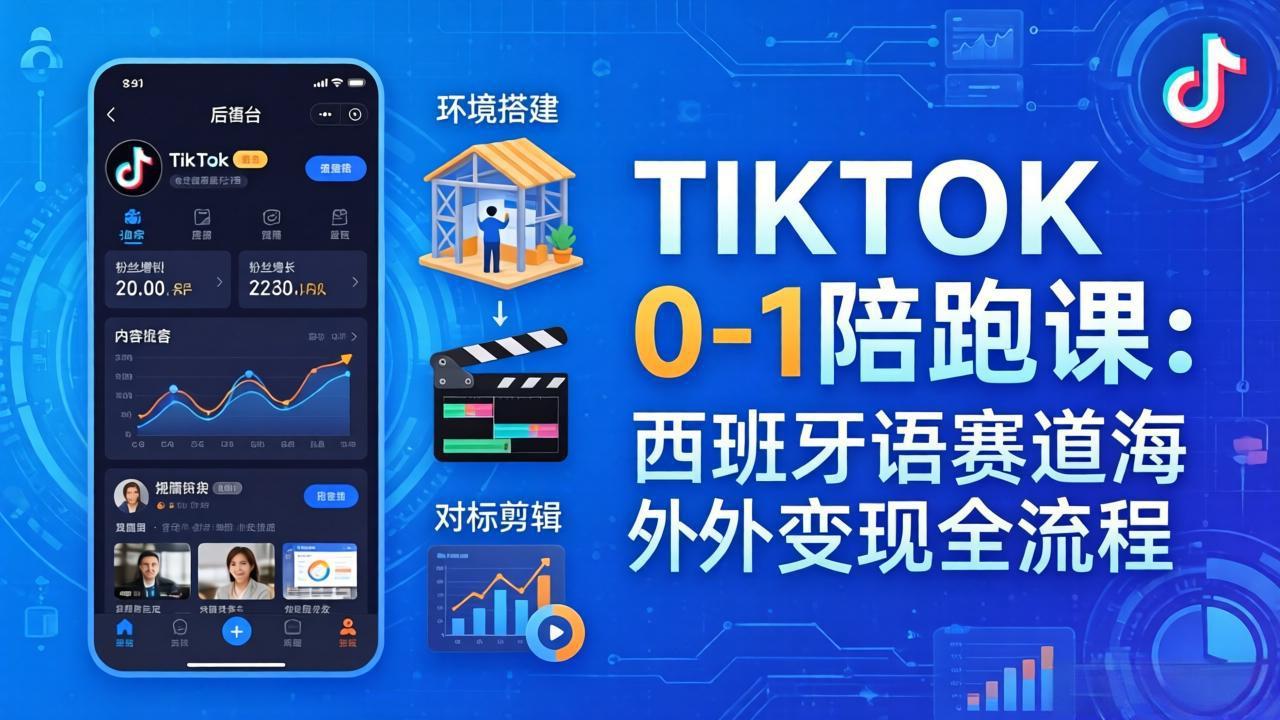 （17908期）TIKTOK 0-1 陪跑课：从环境搭建到刷对标剪辑，西班牙语赛道海外变现全流程-悟空知识星球